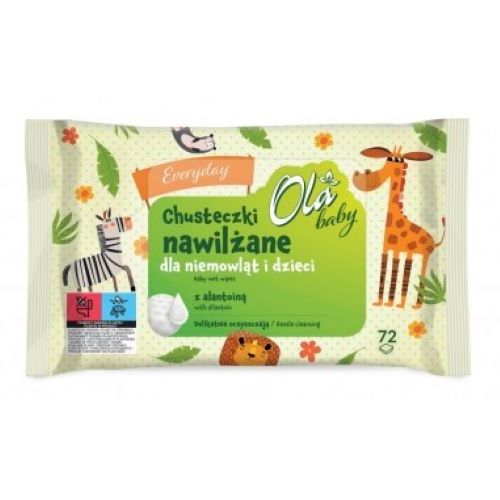 OLA CHUSTECZKI NAWILZANE 72szt.