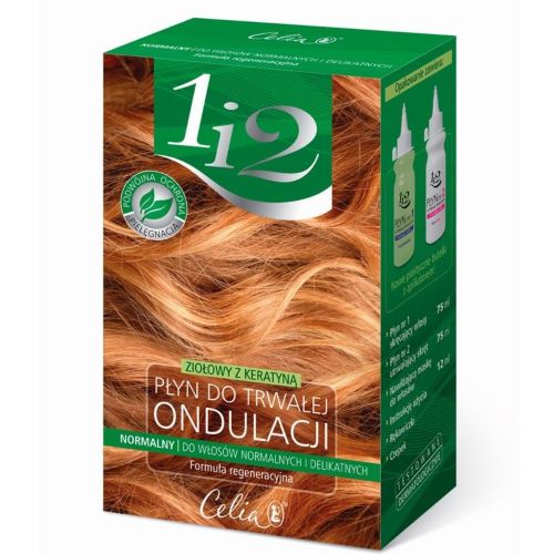 CELIA płyn do trwałej ondulacji Ziołowy z Keratyną do włosów normalnych i delikatnych