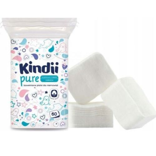 CLEANIC KINDII PŁATKI KOSMETYCZNE DLA NIEMOWLĄT 60SZT