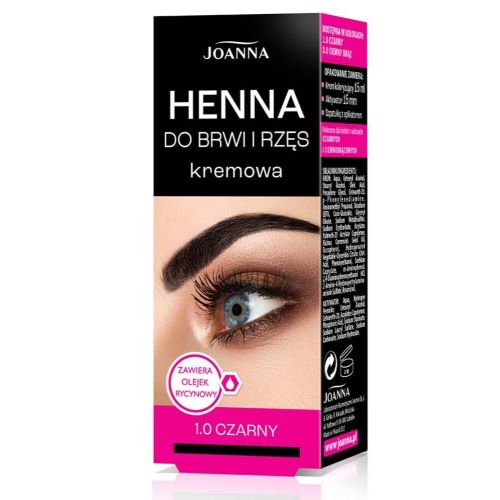 JOANNA HENNA DO BRWI I RZES KREM CZARNA
