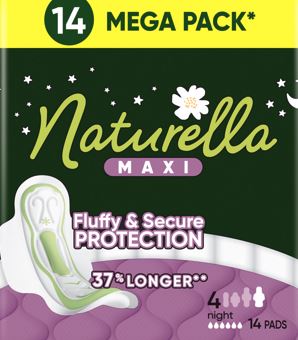 NATURELLA Maxi Night Podpaski higieniczne ze skrzydełkami 14 szt.