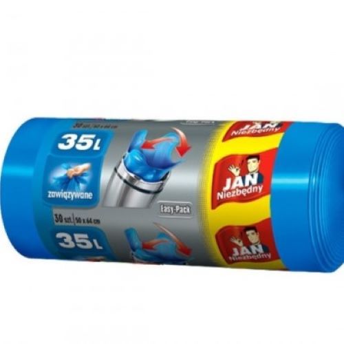 Jan Niezbędny Worki na śmieci uniwersalne 35l 30 szt. EASY/NIEBIESKIE