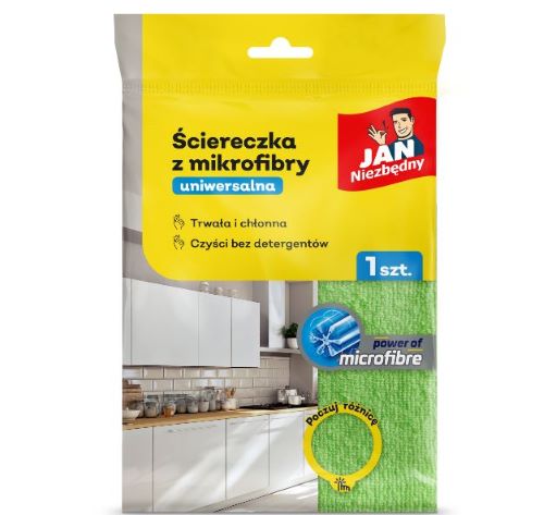 Jan Niezbędny Ściereczka z mikrofibry uniwersalna czyści bez detergentów
