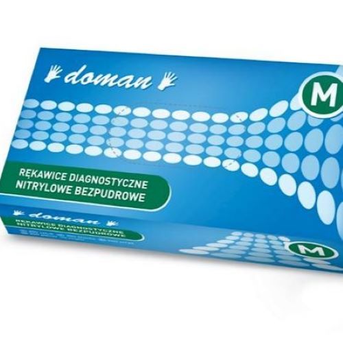 DOMAN Rękawice nitryl. 100 M nieb.