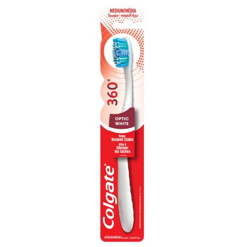 COLGATE SZCZOTECZKA 360 OPTIC WHITE MEDIUM