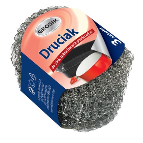 GROSIK DRUCIAK METALOWY 3SZT