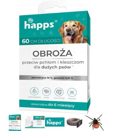 HAPPS obroża p/pchłom/kleszczom duże psy