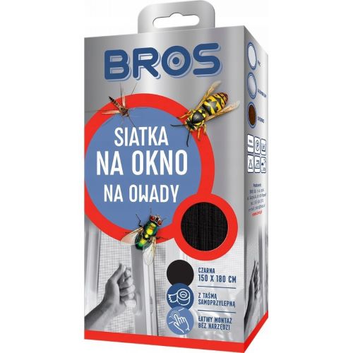 BROS - siatka na okno 150x180 czarna