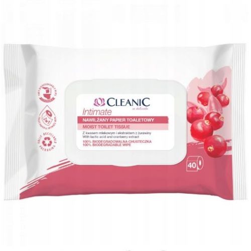 CLEANIC Papier nawilżany Intimate 40szt pop up