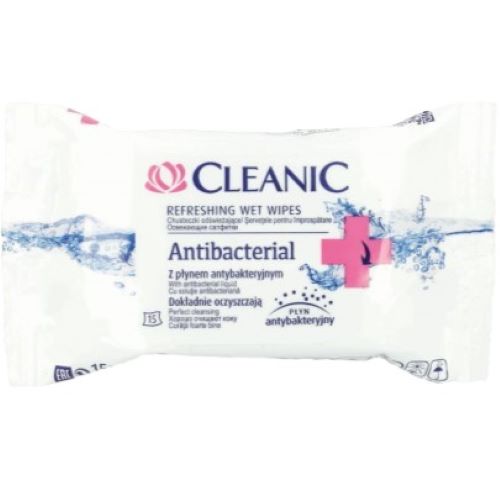 CLEANIC Chusteczki Antibacterial 15