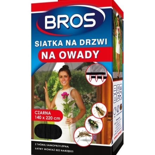 BROS - siatka na drzwi 140x220 czarna