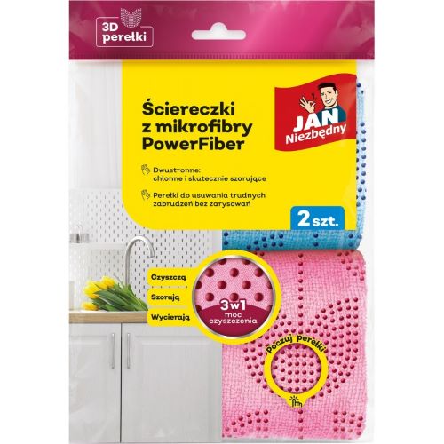 JAN Ściereczki z mikrof PowerFiber 2szt
