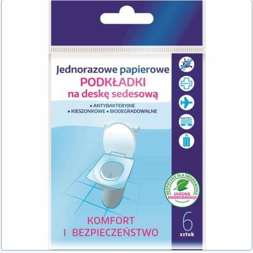 INTER VION Podkładki na deskę sedesową jednorazowe 6 szt.