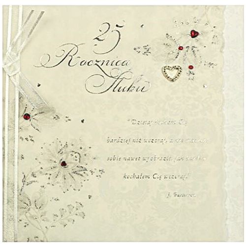 Kartka z mottem na 25 Rocznicę Ślubu +koperta
