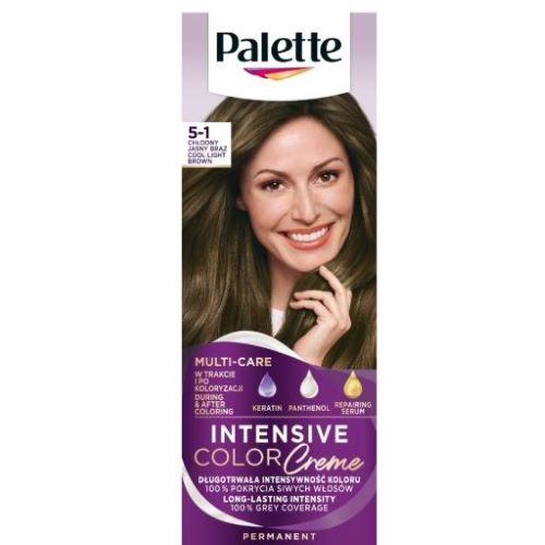 PALETTE INTENSIVE COLOR CREME FARBA DO WŁOSÓW CHŁODNY JASNY BRĄZ 5-1 1 SZT.