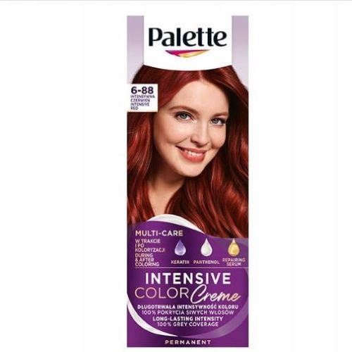 PALETTE COLOR CREME farba do włosów intensywna czerwień 6-88