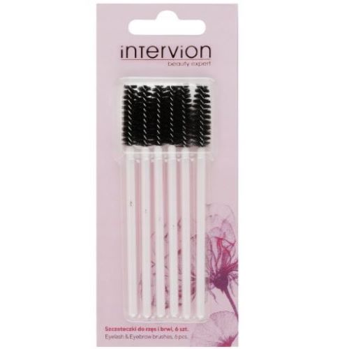 Inter Vion Rose Collection szczoteczka do rzęs i brwi 6szt