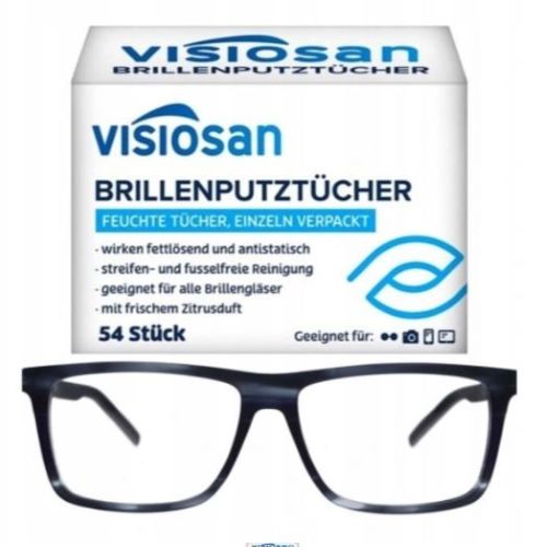 G&G Visiosan Chusteczki nawilżane do czyszczenia okularów 54szt