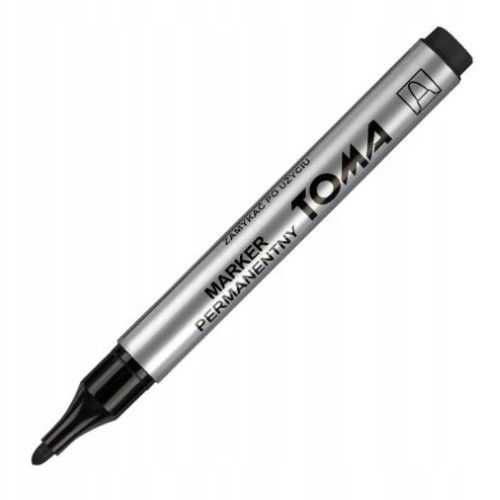 Marker permanentny TOMA TO-090 1,5 mm CZARNY (końcówka okrągła)