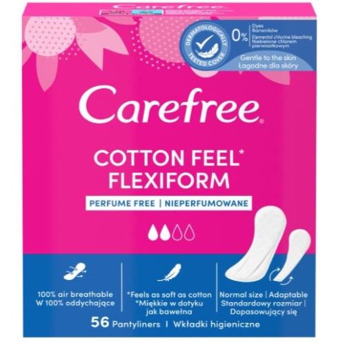 CAREFREE WKŁADKI 56 COTTON FLEXIFORM