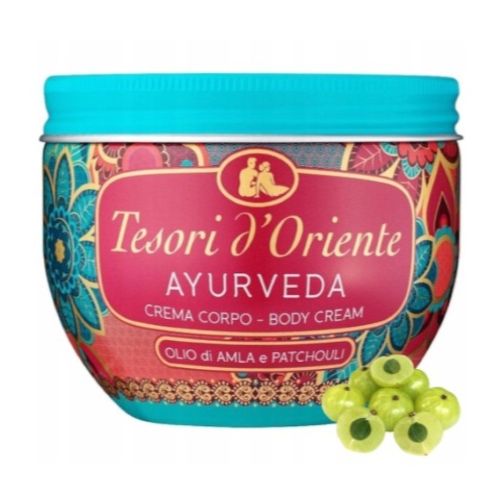Tesori d'Oriente Ayurvenda Włoski krem nawilżający do ciała - Olej Amla i Paczula 300ml