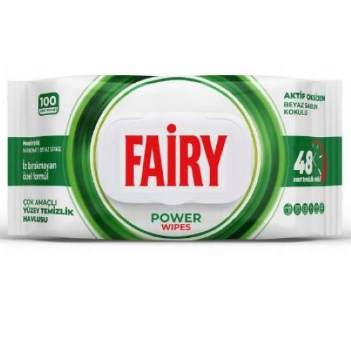 FAIRY Chusteczki czyszczące uniwersalne 100szt POWER AKTYWNY TLEN 48H