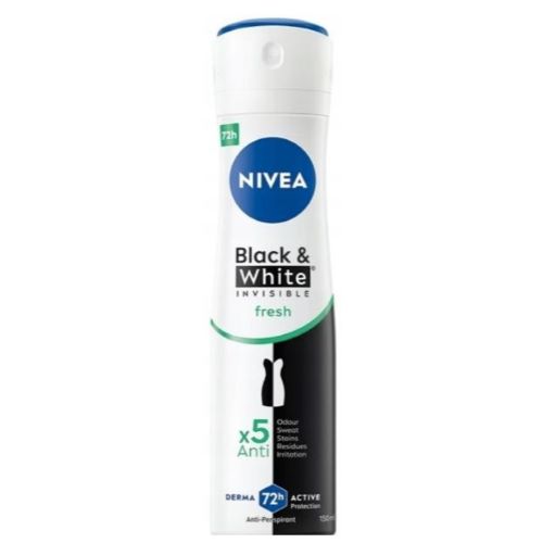 NIVEA anti-perspirant spray 150ml Invisible Fresh  Black&White