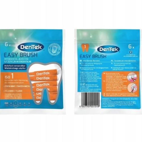 DENTEK szczoteczki interdertalne do przestrzeni między zębowych 6szt ISO1