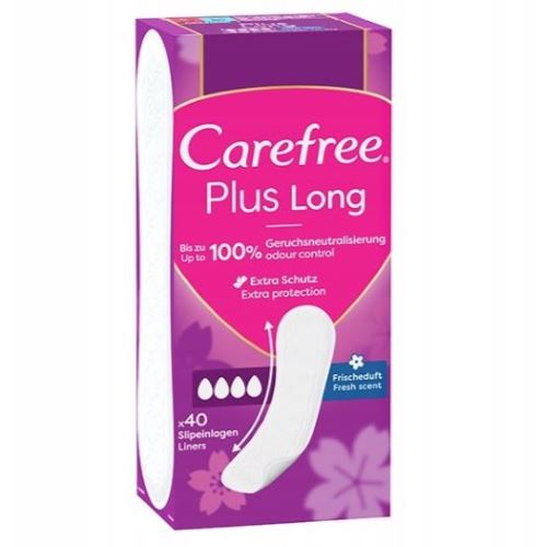 CAREFREE Plus Long wkładki higieniczne 40szt fresh scent