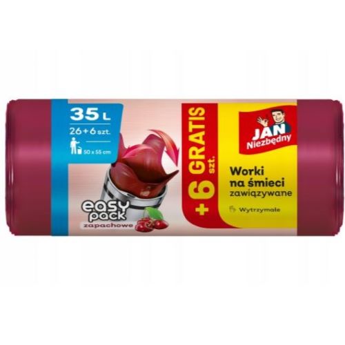Jan niezbędny Worki na śmieci o zapachu wiśni 35L 26+6sztuk gratis