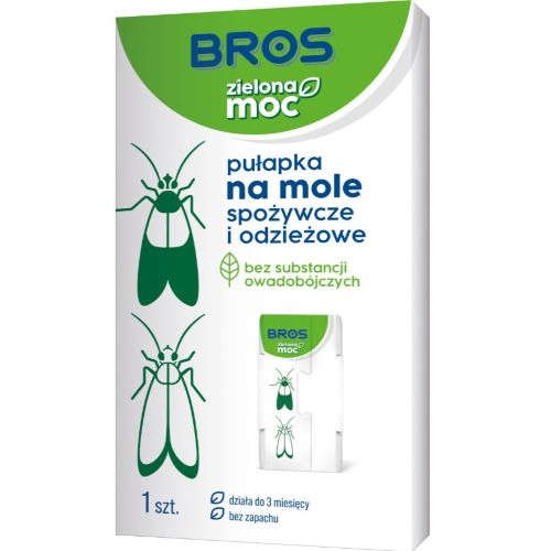 BROS BROS Zielona Moc Pułapka na mole spożywcze i odzieżowe (ubraniowe)